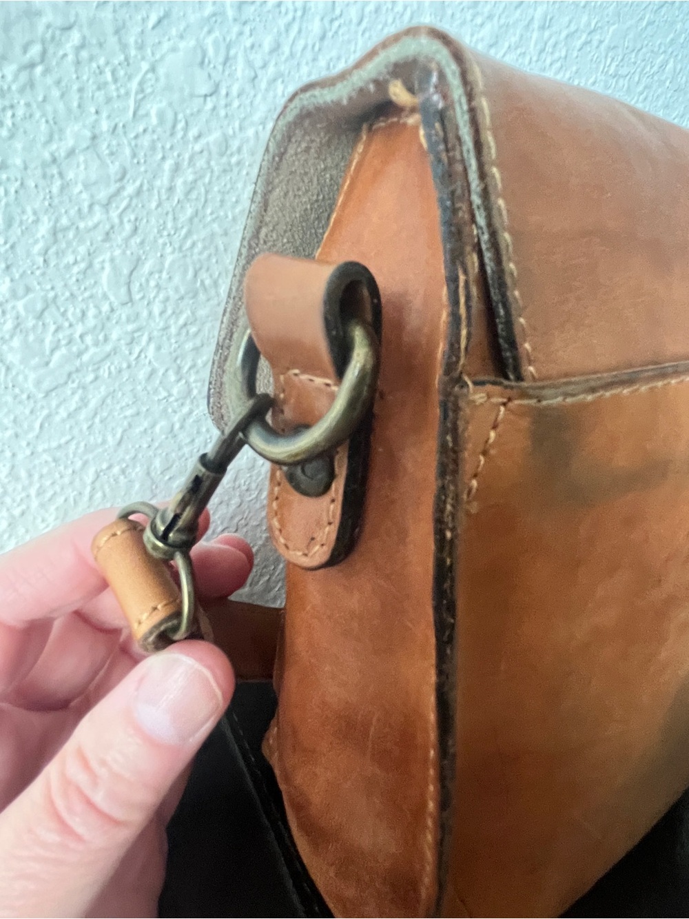 Patricia Nash Tan Leather Crossbody Bag - Picture 5 of 10